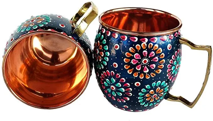 Värvitud käsitsi valmistatud Moskva muula kruus